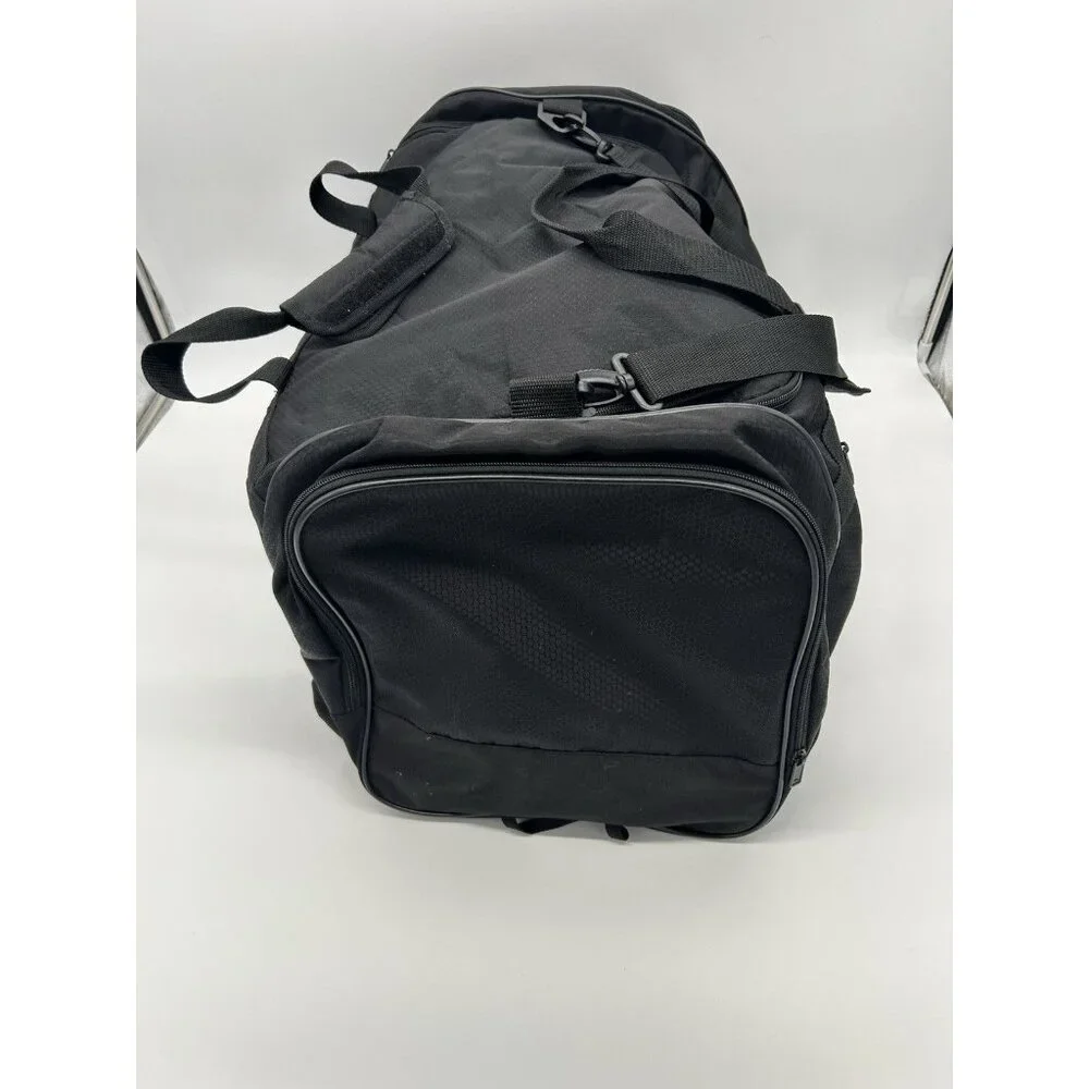 adidas Black Duffel Bag with White Logo